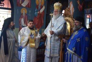 Πανηγυρική Θεία Λειτουργία στο αγιορείτικο μετόχι Ι.Ν. Παναγίας της Πορταΐτισσας στο Μενίδι