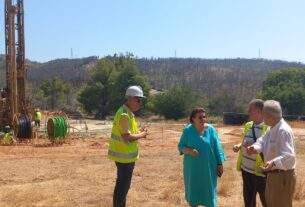 Αυτοψία της Υπουργού Πολιτισμού Λίνας Μενδώνη στα έργα αποκατάστασης των Ανακτόρων στο Τατόι