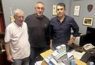 Ευχαριστήριο  Αντιδημάρχου Πολιτικής Προστασίας  Γιώργου Σιδηρόπουλου, σε Στέλιο Φωτόπουλο και Κρικόρ Τσακιτζιάν, για τις προσφορές των.