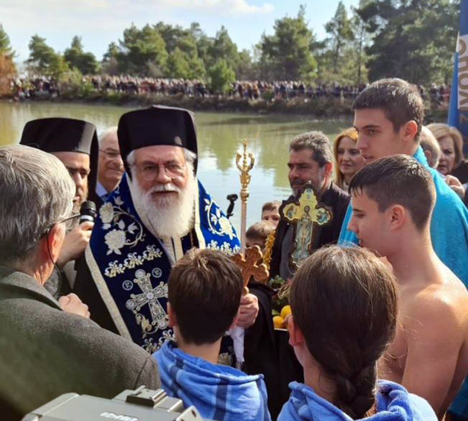 Αγιασμός των υδάτων στη λίμνη Μπελέτσι