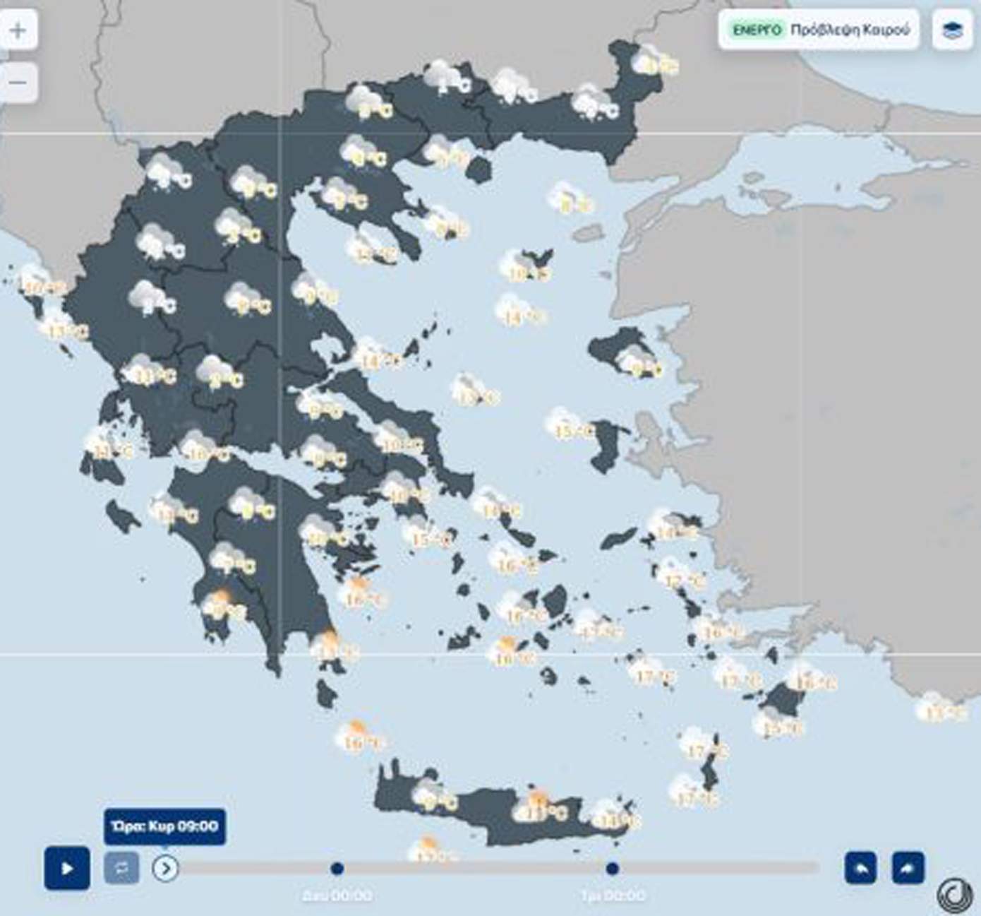 Καιρός: Σε εξέλιξη η κακοκαιρία, ισχυρές βροχές και καταιγίδες