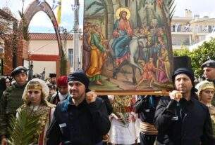 Με λαμπρότητα εορτάσθηκε η Κυριακή των Βαΐων και τα 200 έτη από την Έξοδο του Μεσολογγίου.