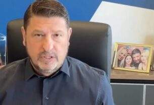 «Κανένας δεν θα μας φοβίσει»: Σκληρή απάντηση Χαρδαλιά για την επίθεση αντιεξουσιαστών στο σπίτι του.